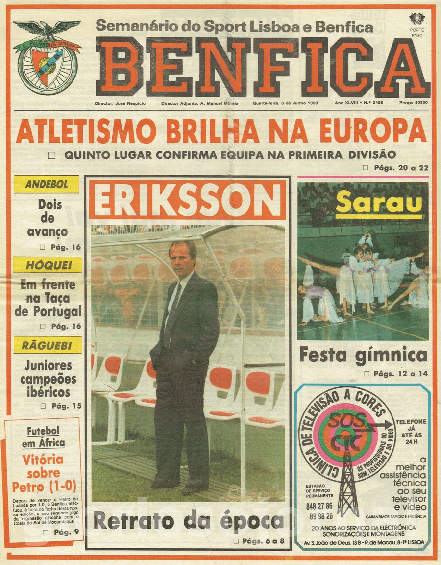 jornal o benfica 2485 1990-06-06